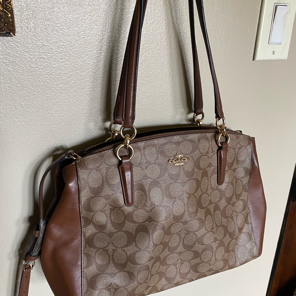 Coach Brown Signature Tote Bag